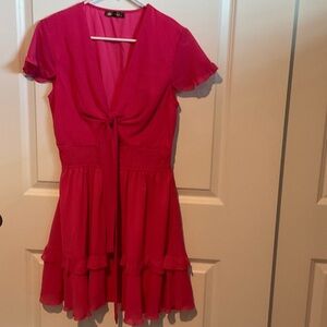 Cute summer Pink Dress with front tie